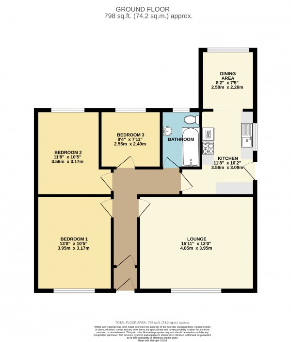Floorplan for Humberston, Grimsby, N E Lincs