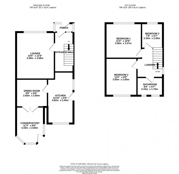 Floorplan for Wybers Wood, Grimsby, N.E.Lincolnshire