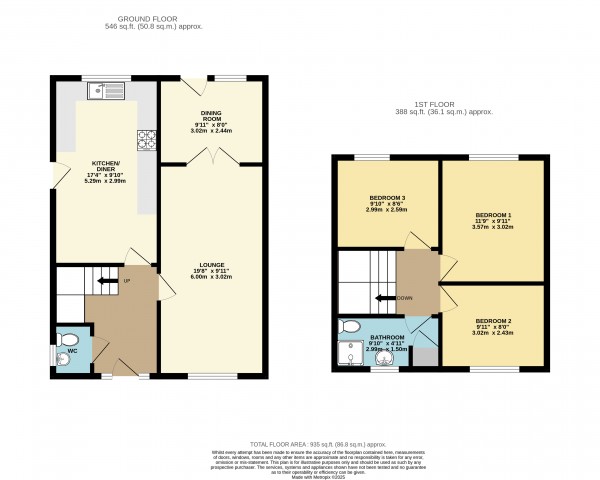 Floorplan for Grimsby, N E Lincs