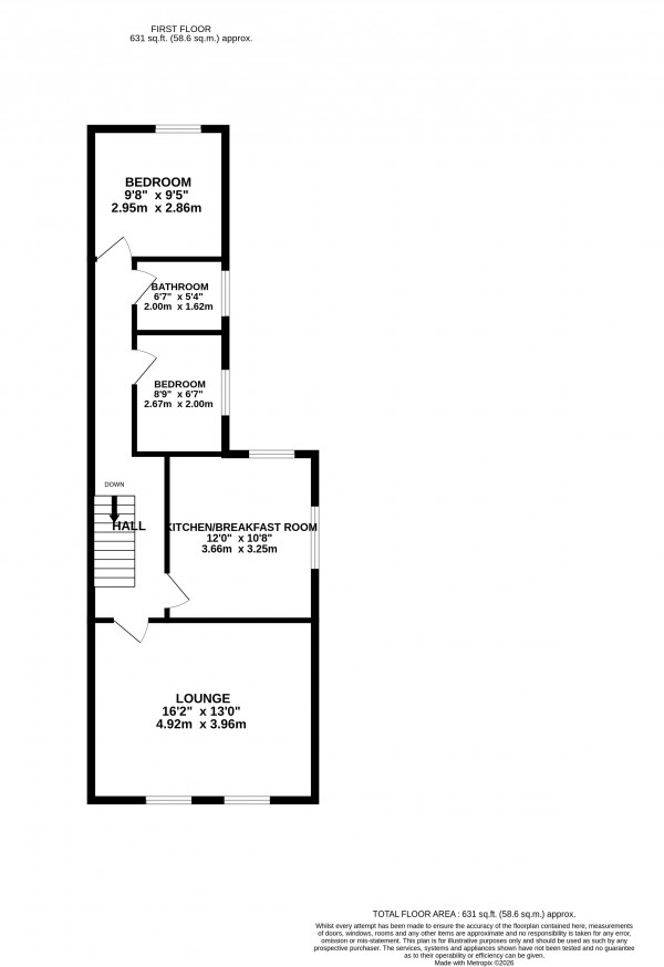 Floorplan for Cleethorpes, NE Lincolnshire