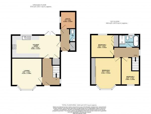 Floorplan for Cleethorpes, N.E.Lincolnshire