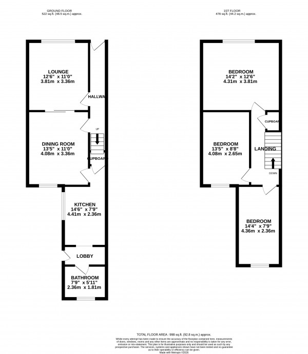 Floorplan for Grimsby, N.E.Lincolnshire
