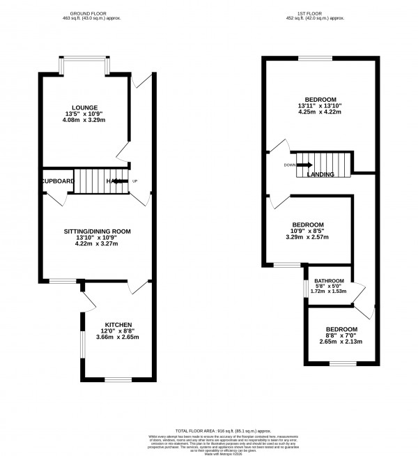 Floorplan for Grimsby, North Lincolnshire