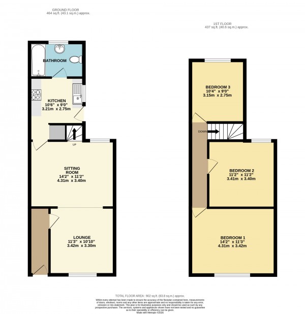 Floorplan for Haven Avenue, Grimsby