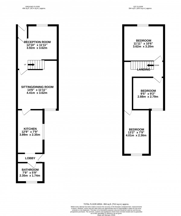 Floorplan for Grimsby, NE Lincolnshire