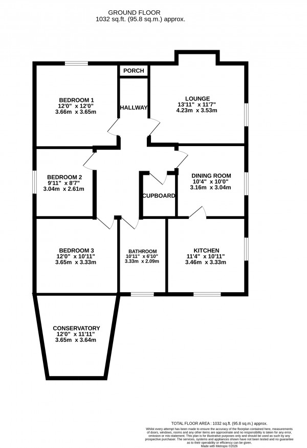 Floorplan for Holton le Clay, N.E Lincolnshire