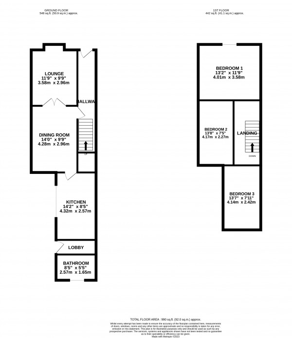 Floorplan for Grimsby, NE Lincolnshire