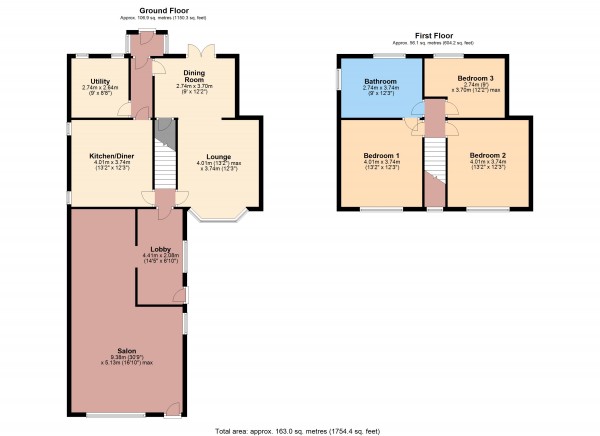 Floorplan for Burton-Upon-Stather, Scunthorpe, NORTH Lincolnshire