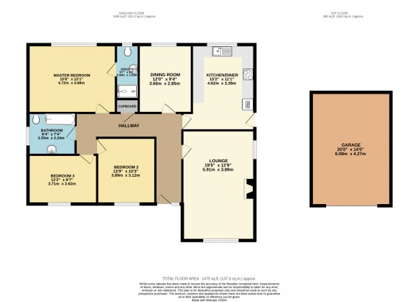 Floorplan for Pasture Lane, Amcotts, North Lincolnshire