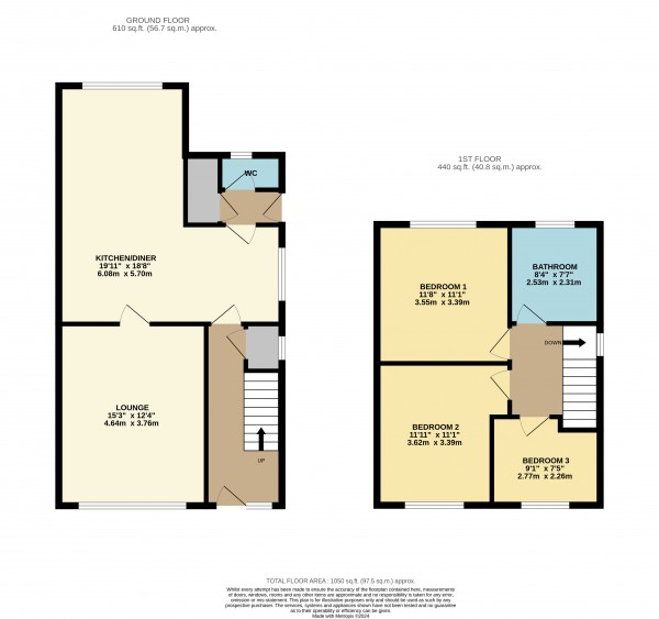 Floorplan for Eton Drive, Bottesford, North Lincolnshire