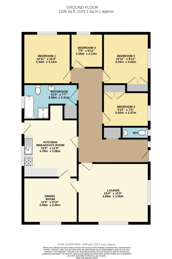 Floorplan for Scunthorpe, North Lincolnshire