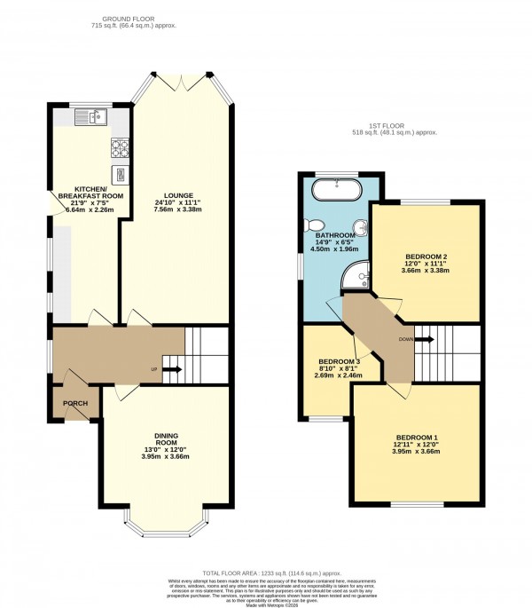 Floorplan for Grimsby, N E Lincs
