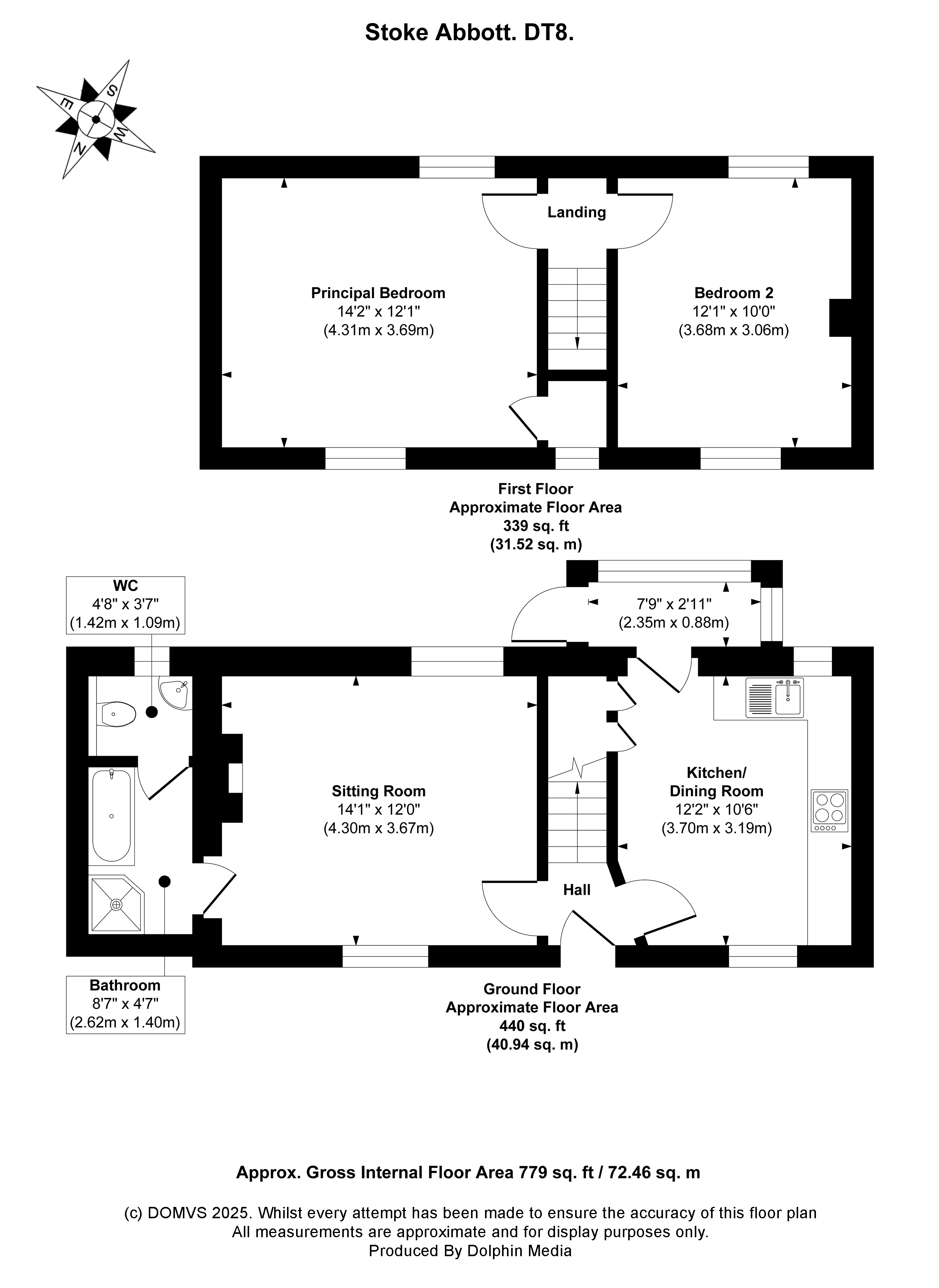 Floorplan for Stoke Abbott, Beaminster, Dorset