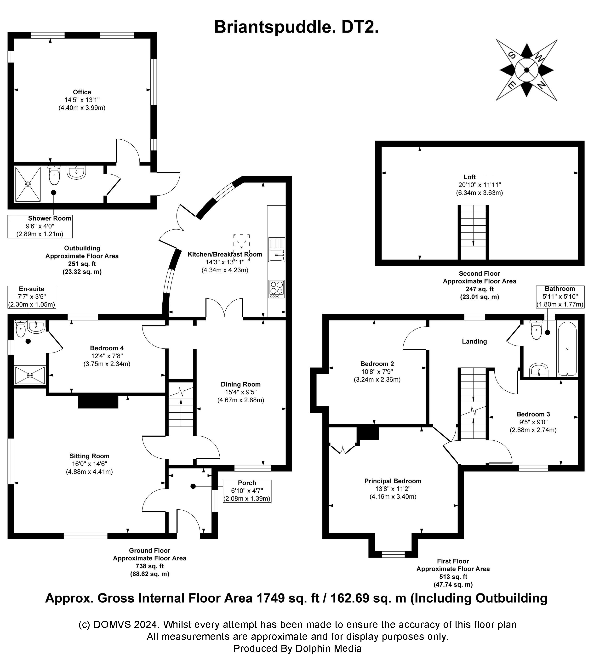 Floorplan for Briantspuddle, Dorset