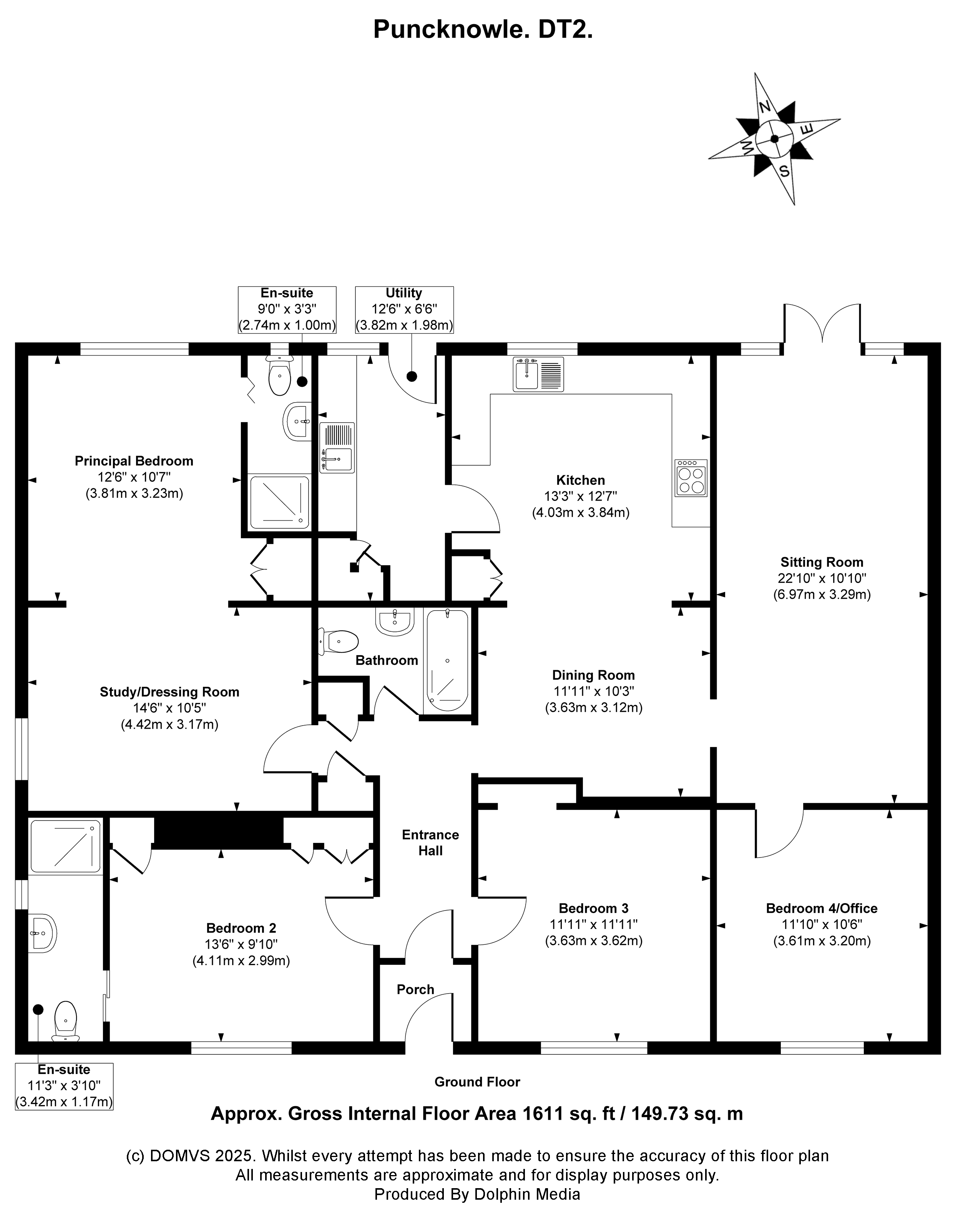 Floorplan for Puncknowle, Dorset