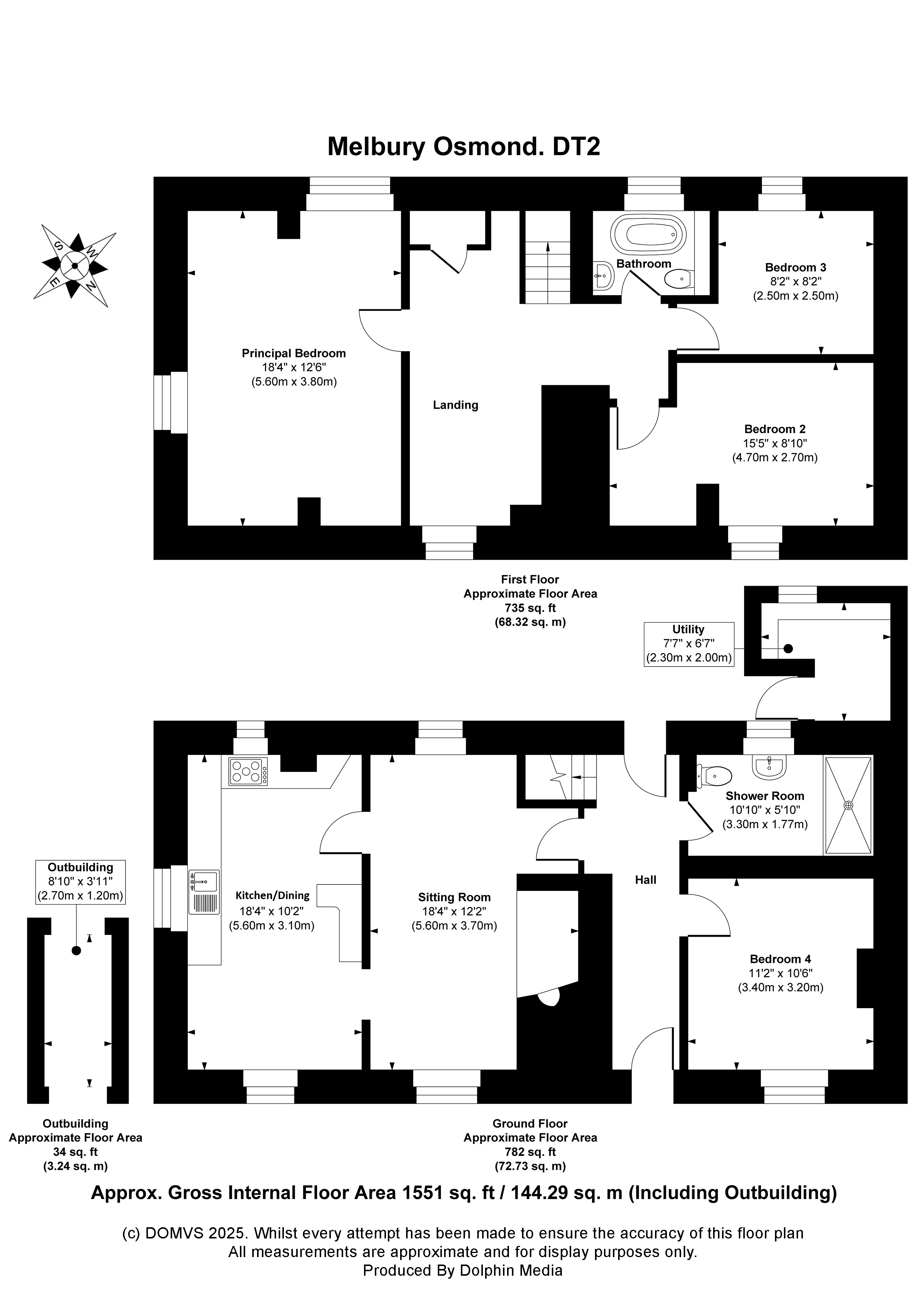 Floorplan for Melbury Osmond, Dorset