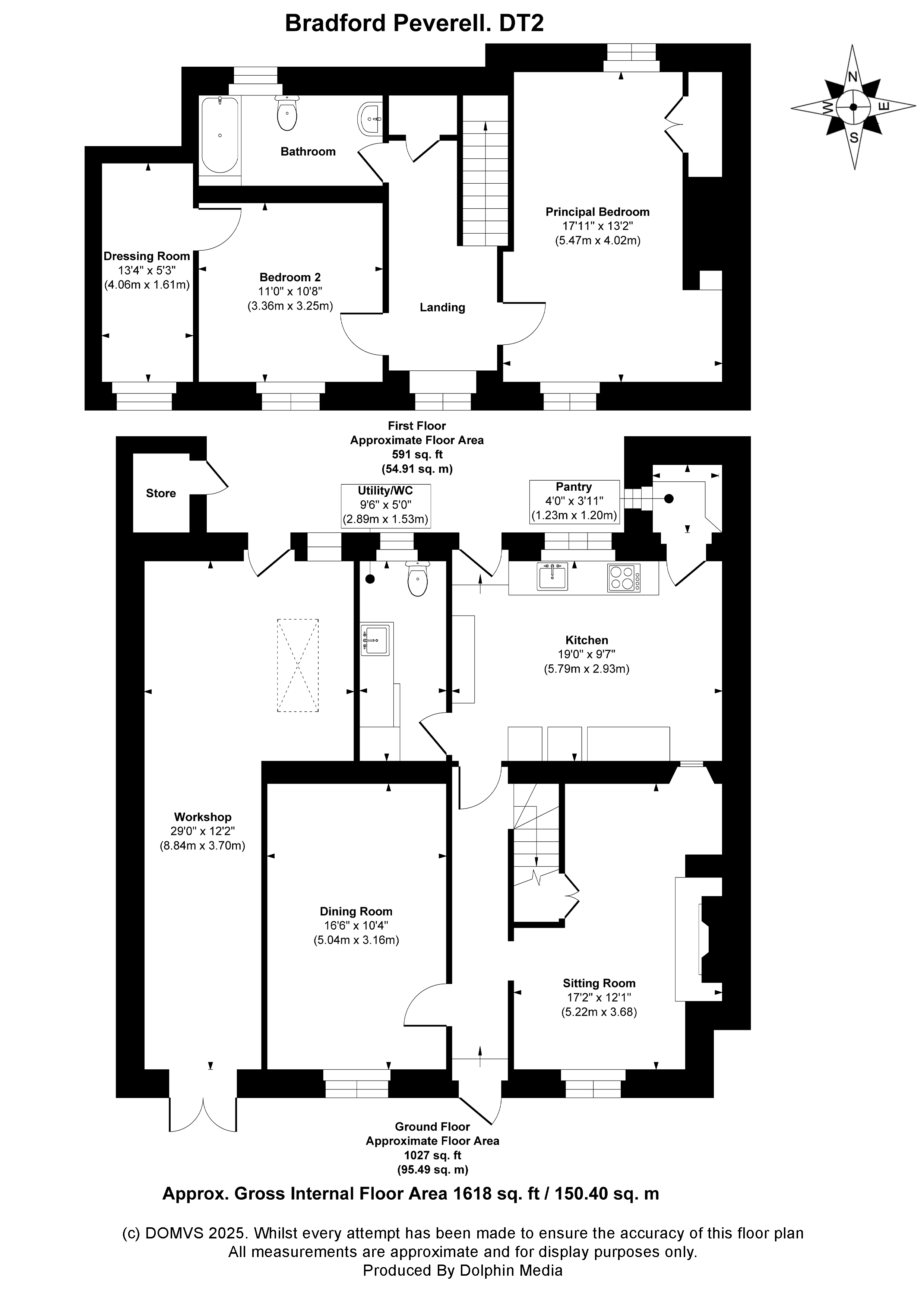 Floorplan for Bradford Peverell, Dorchester, Dorset