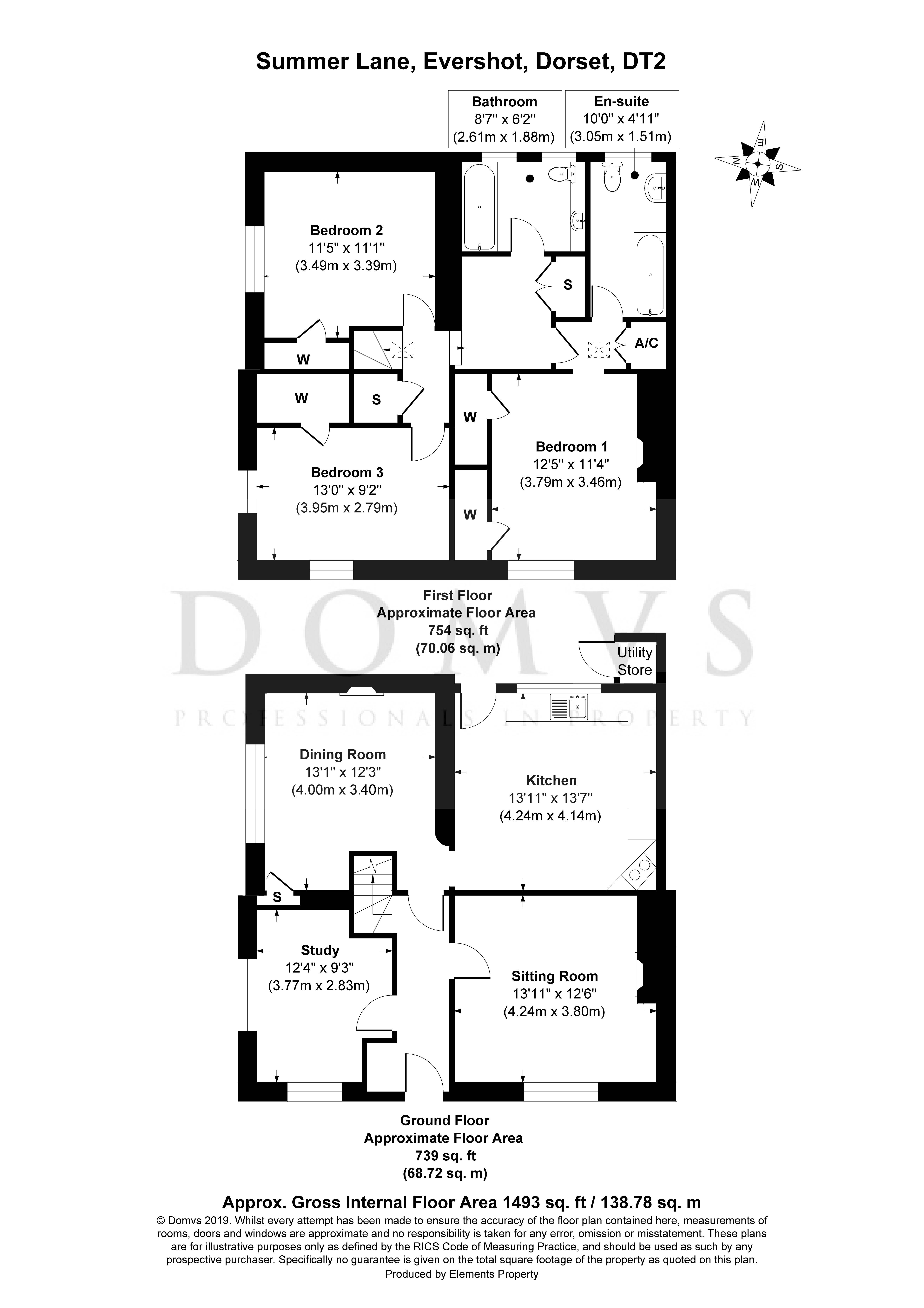 Floorplan for Evershot, Dorset