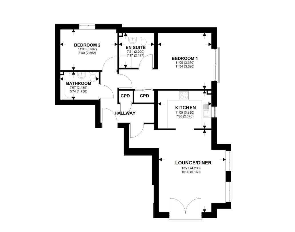 Floorplan for Weymouth, Dorset