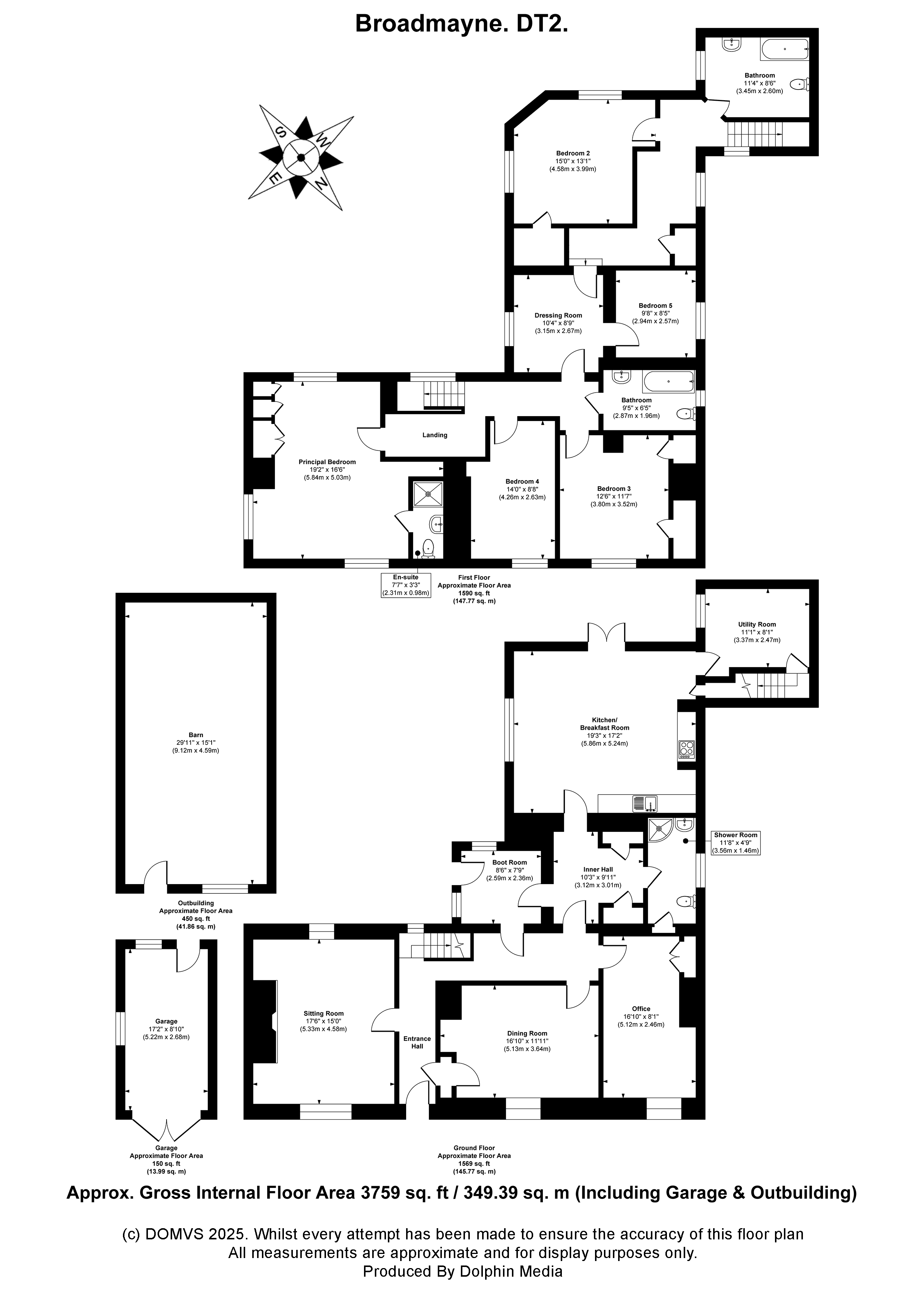 Floorplan for Broadmayne, Dorchester, Dorset