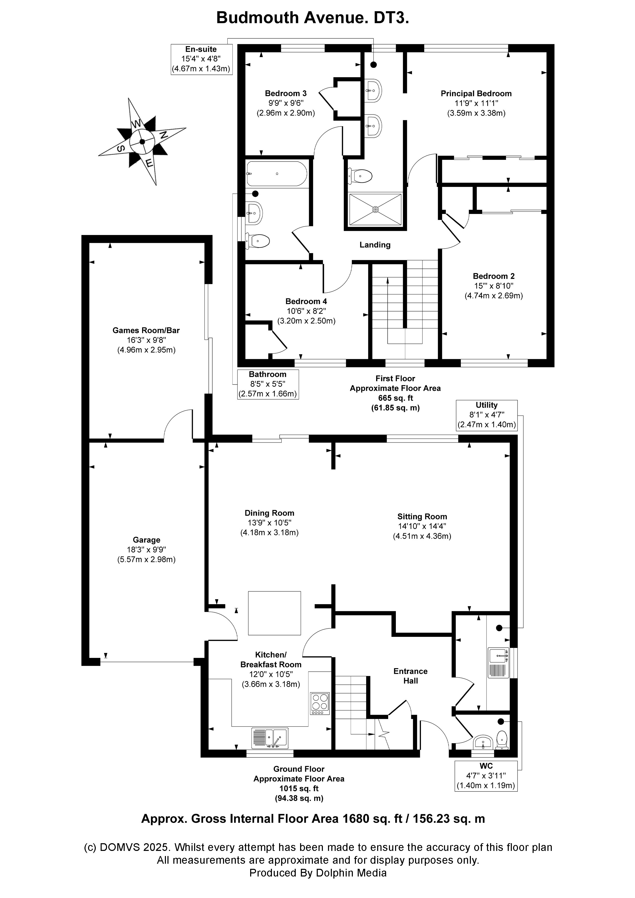 Floorplan for Preston, Weymouth, Dorset