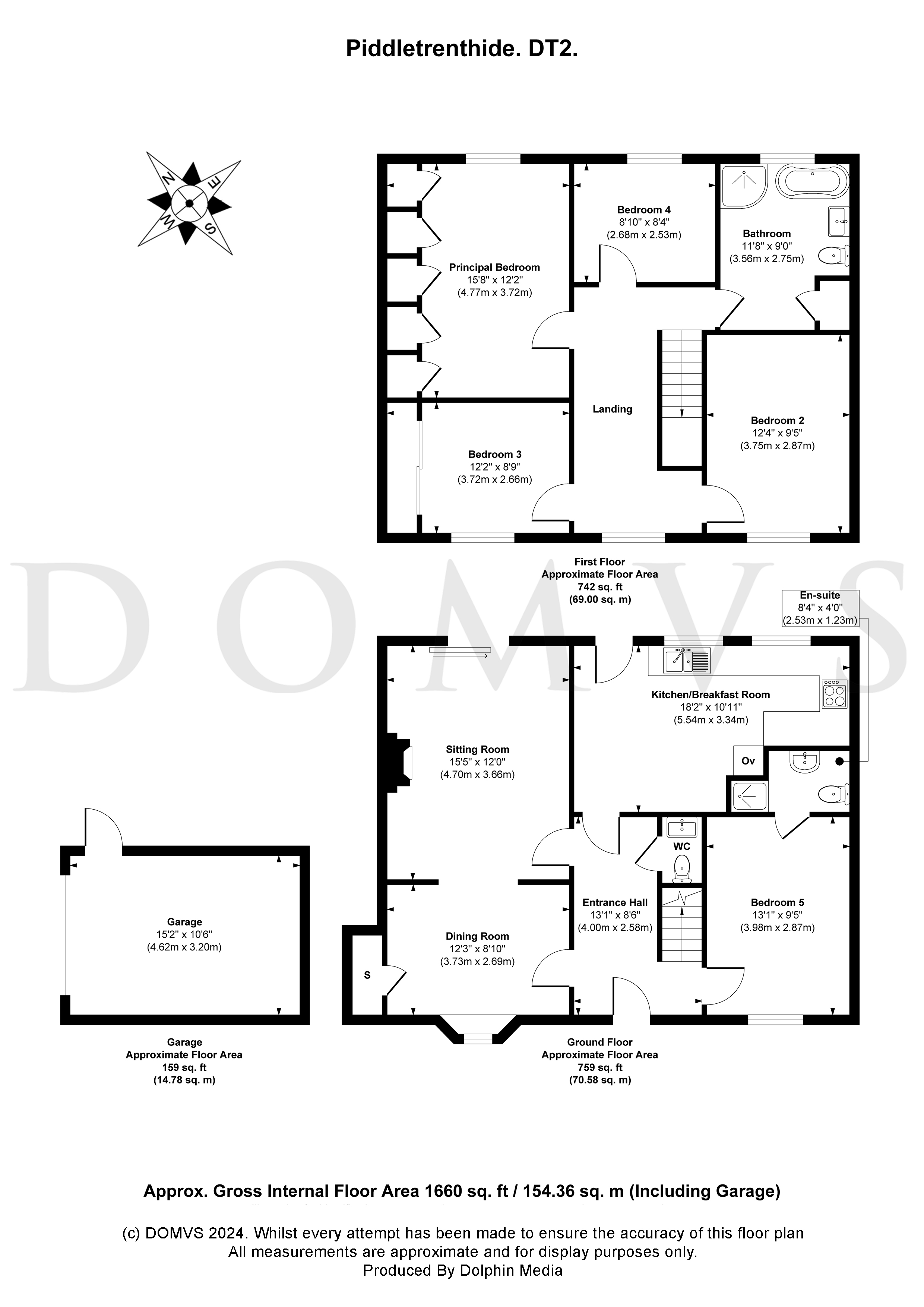 Floorplan for Piddletrenthide, Nr Dorchester, Dorset