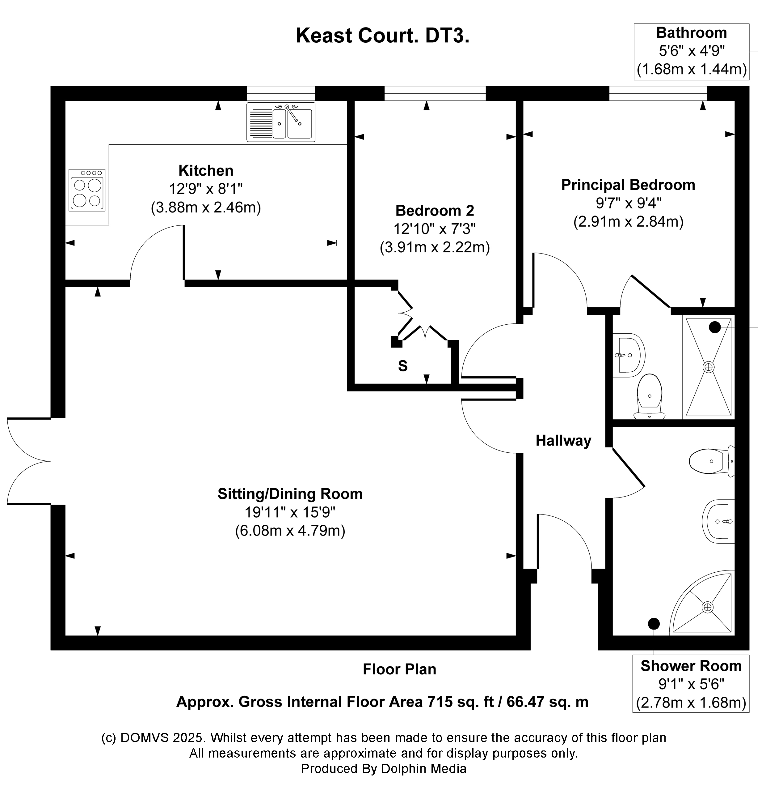 Floorplan for Preston, Dorset