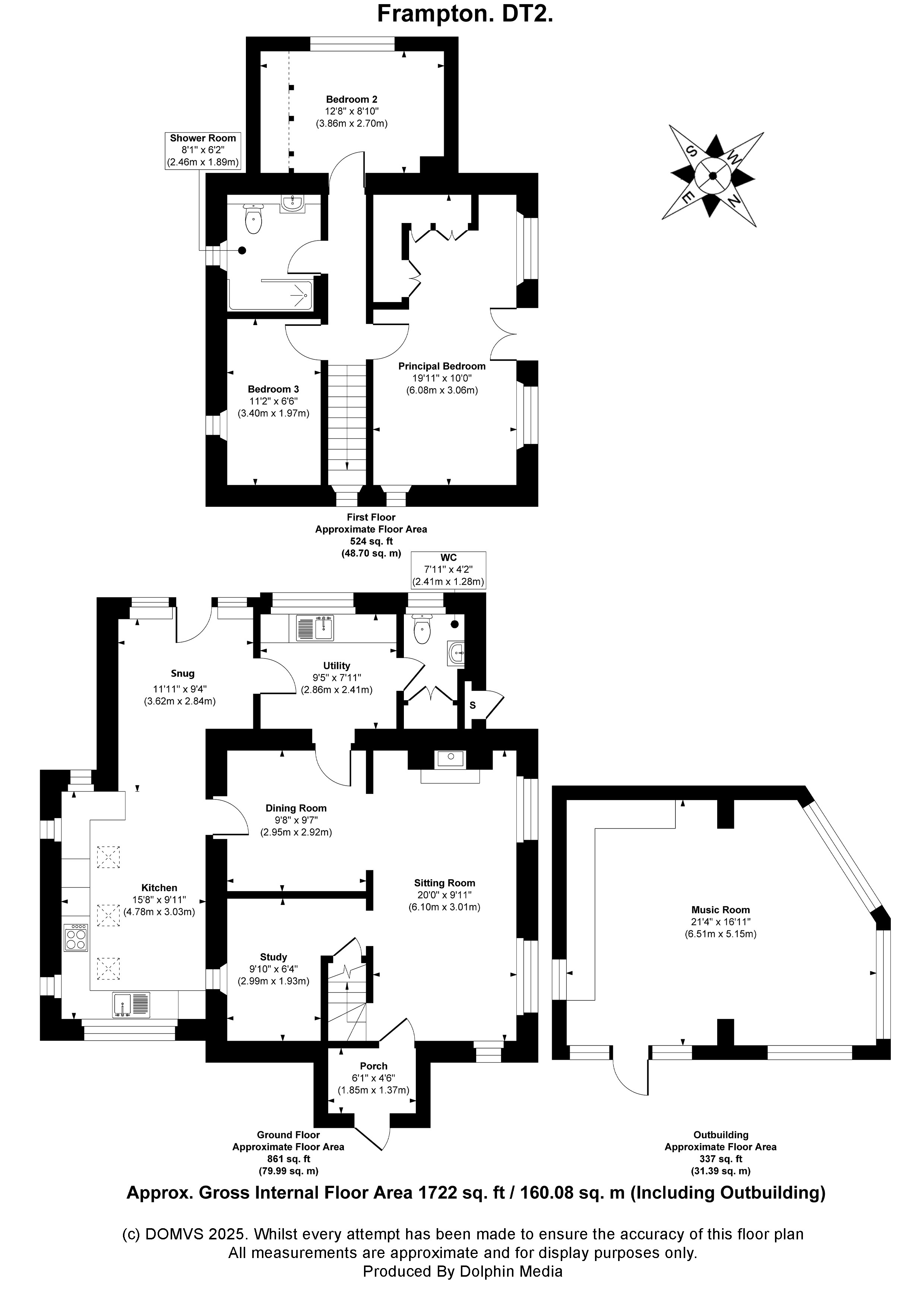 Floorplan for Frampton Park, Nr Dorchester, Dorset
