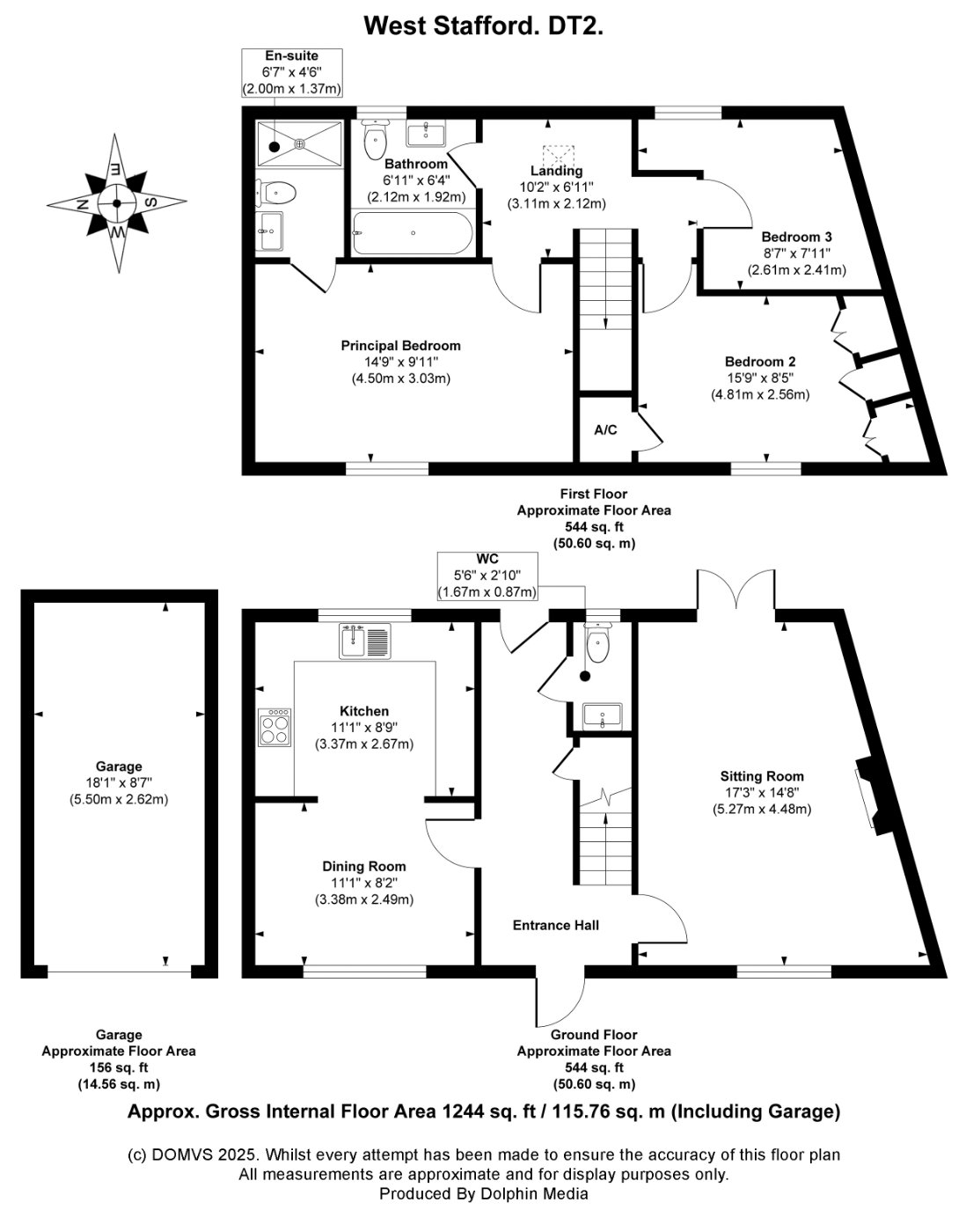 Floorplan for West Stafford, Dorchester, Dorset