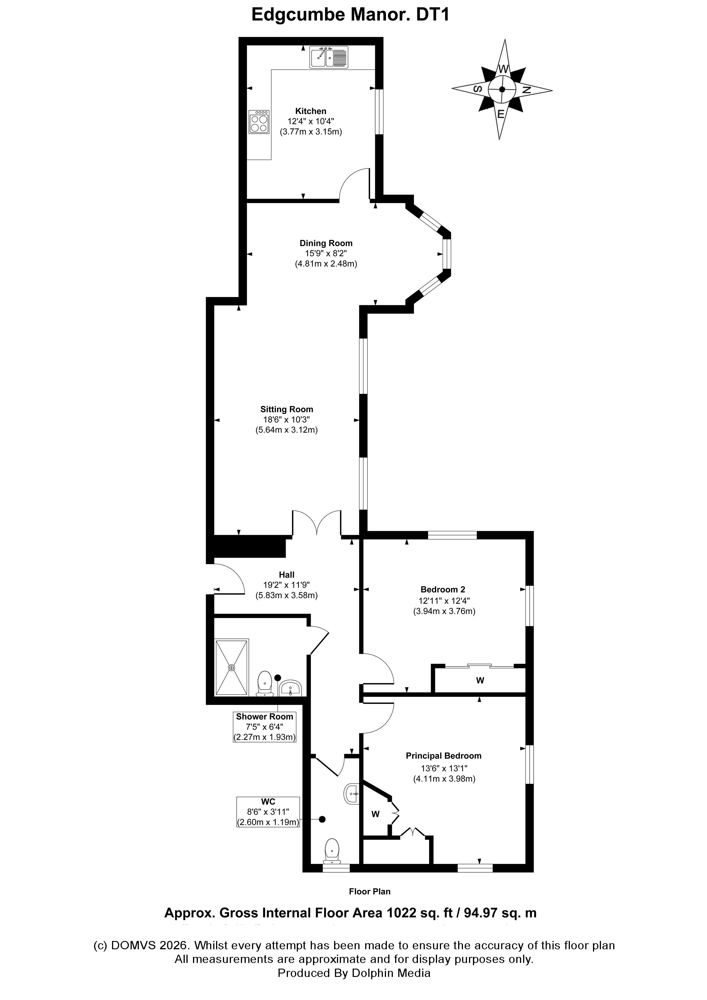 Floorplan for Dorchester, Dorset