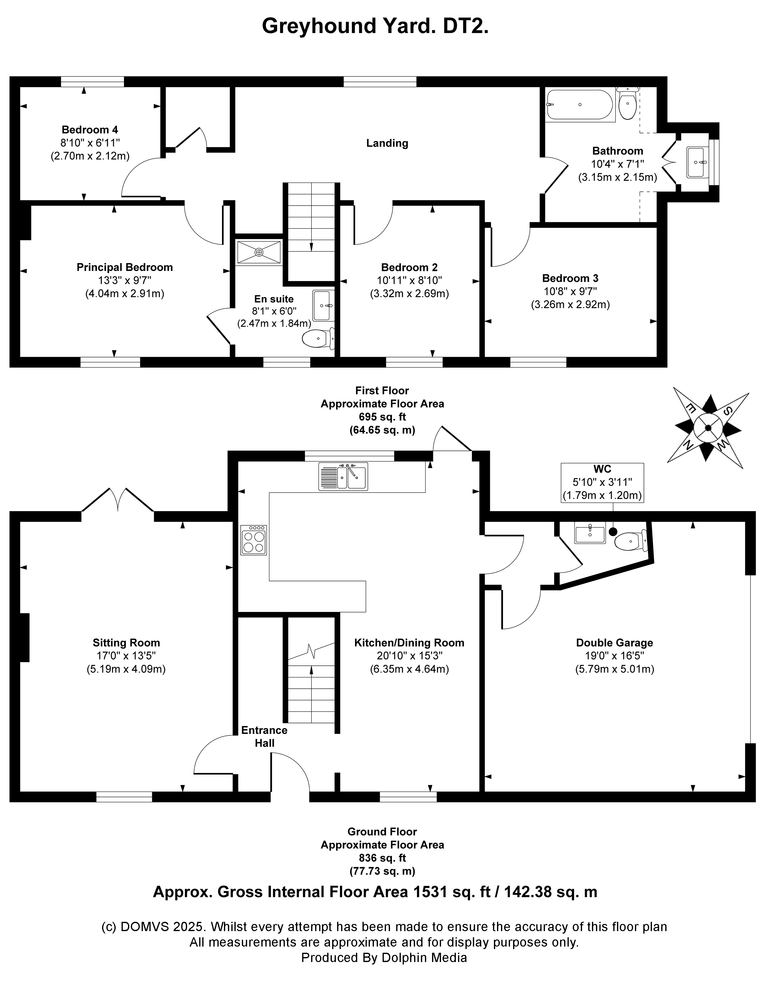 Floorplan for Sydling St Nicholas, Dorset