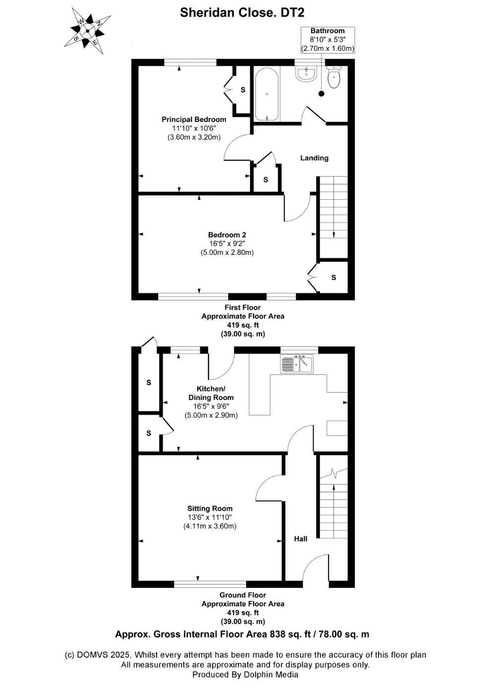 Floorplan for Frampton, Dorset