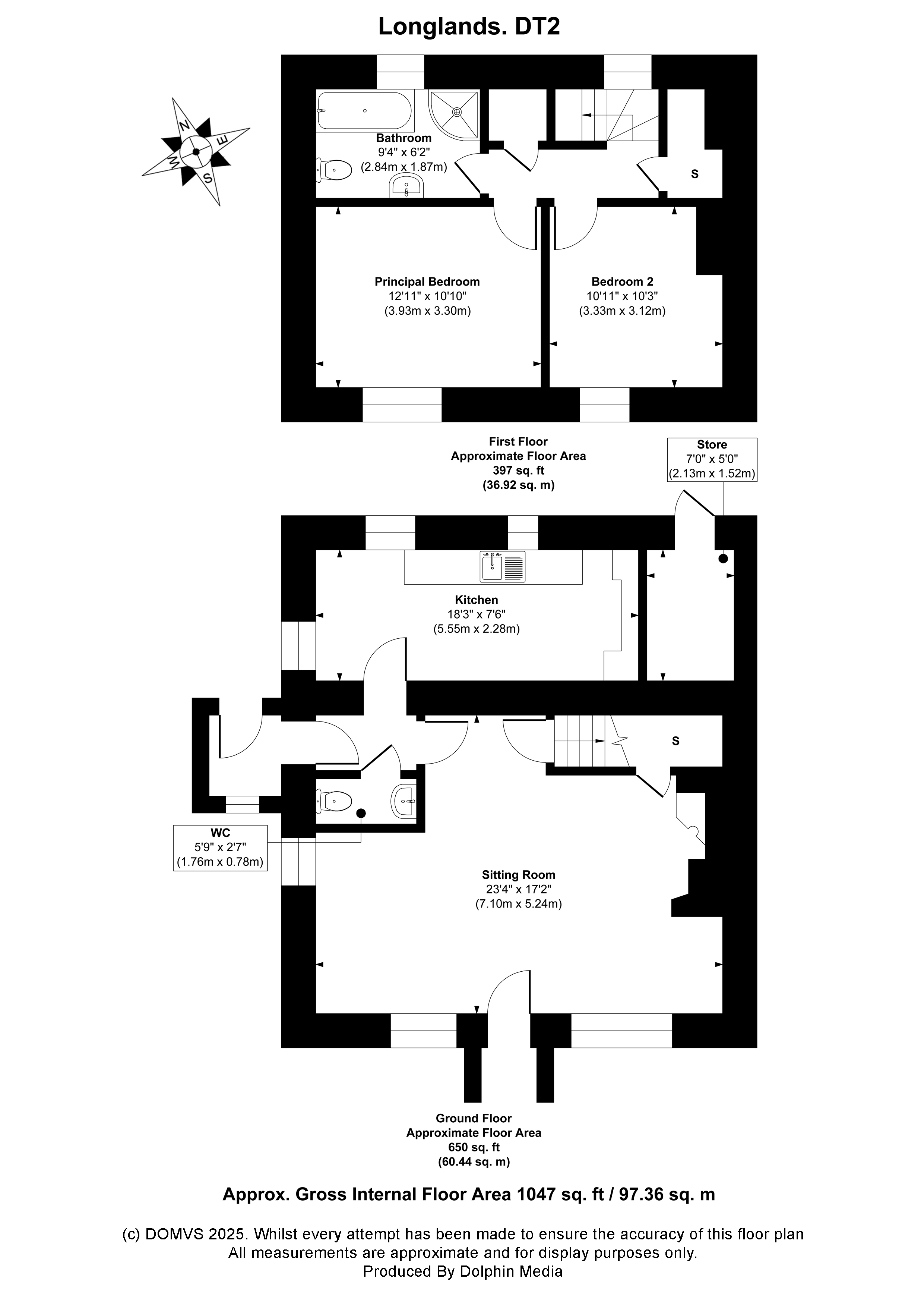 Floorplan for Frampton, Dorchester, Dorset