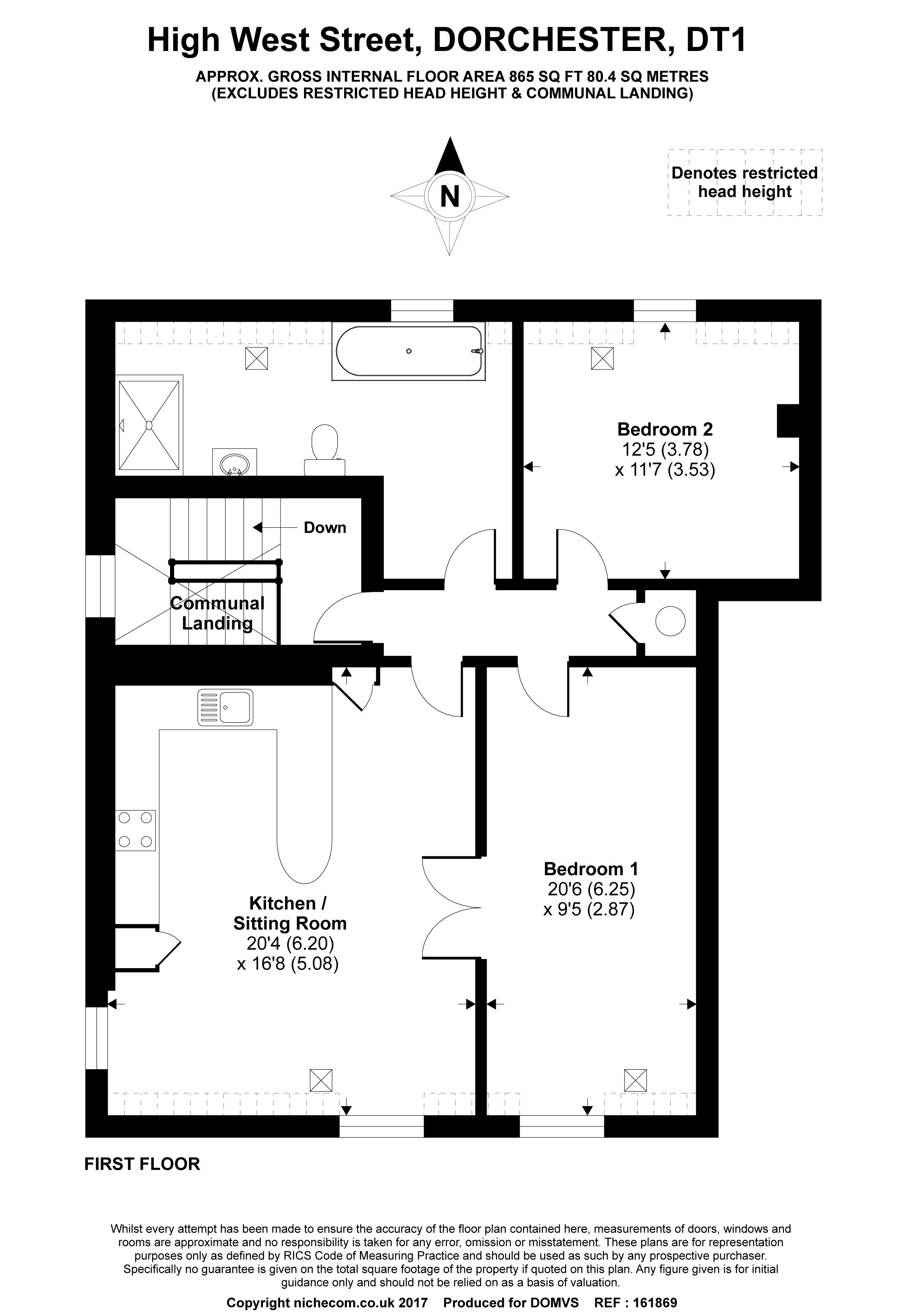 Floorplan for Dorchester, Dorset