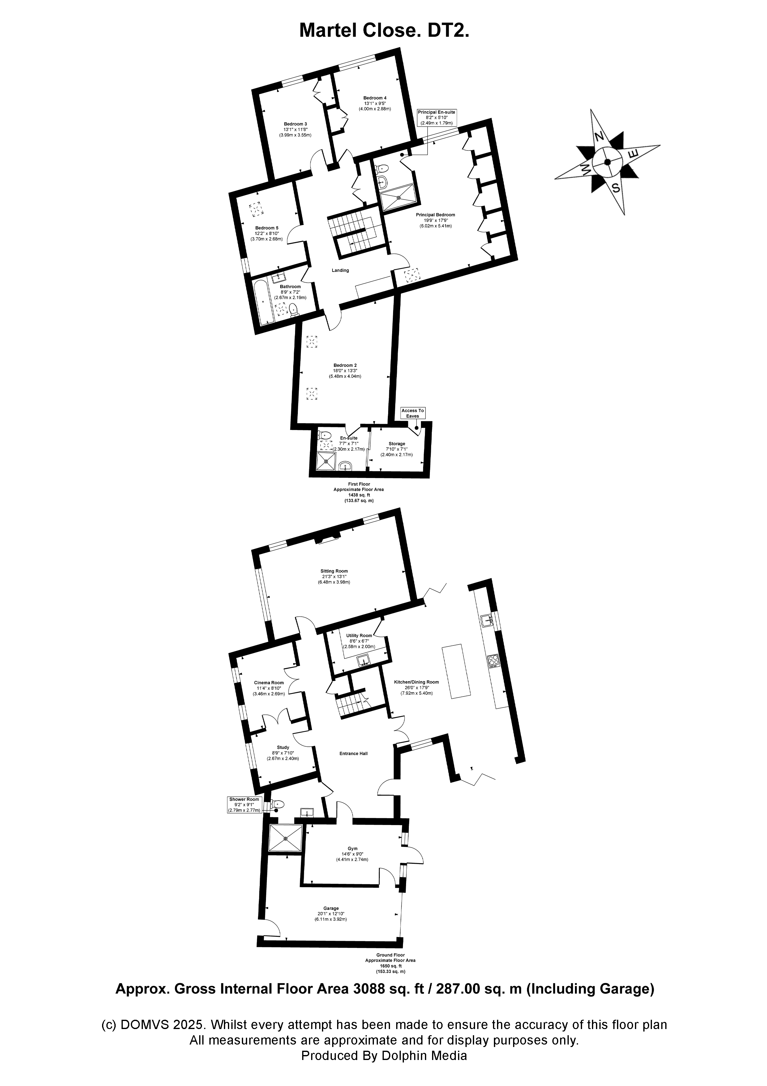 Floorplan for Broadmayne, Dorset