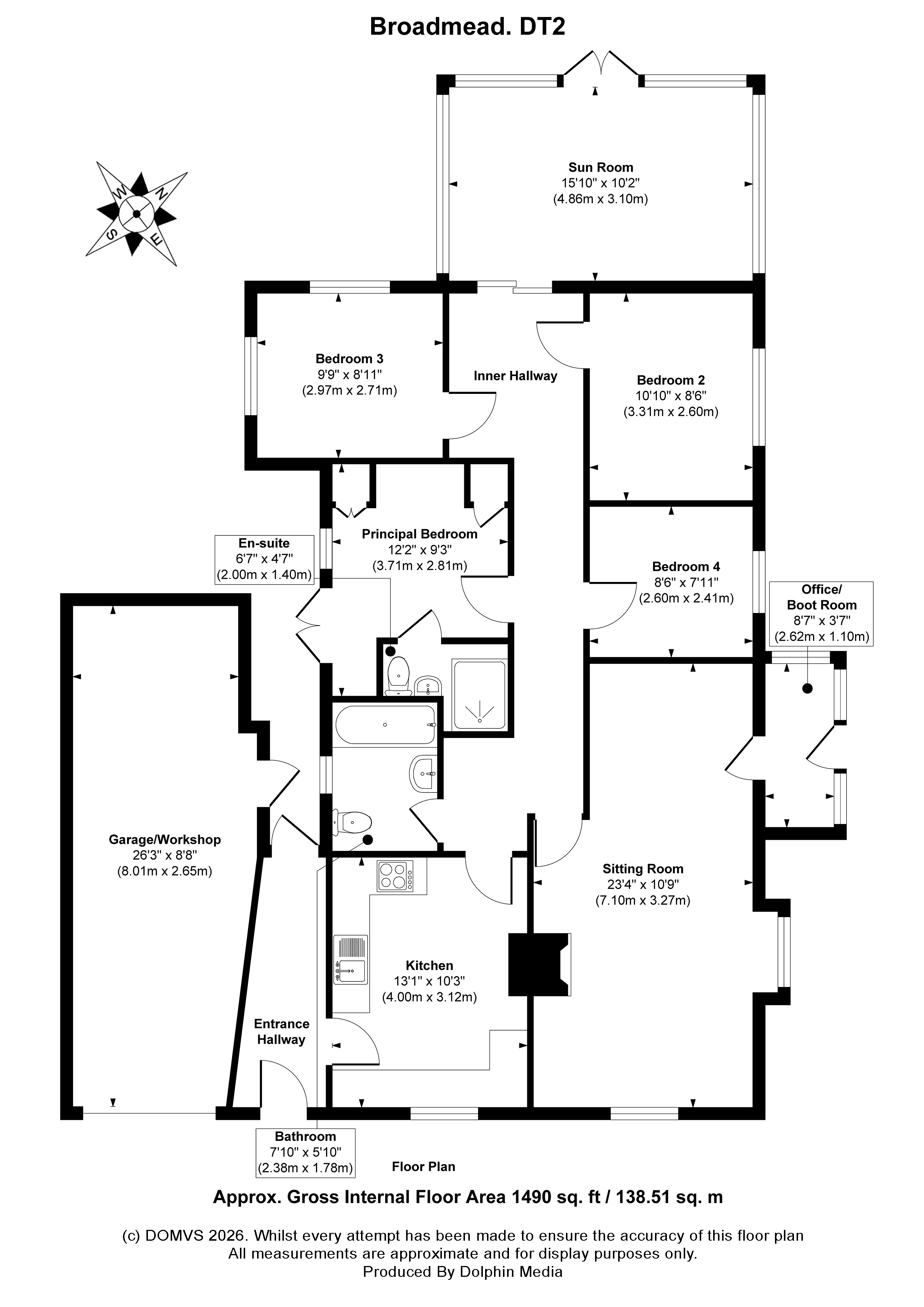 Floorplan for Broadmayne, Dorset