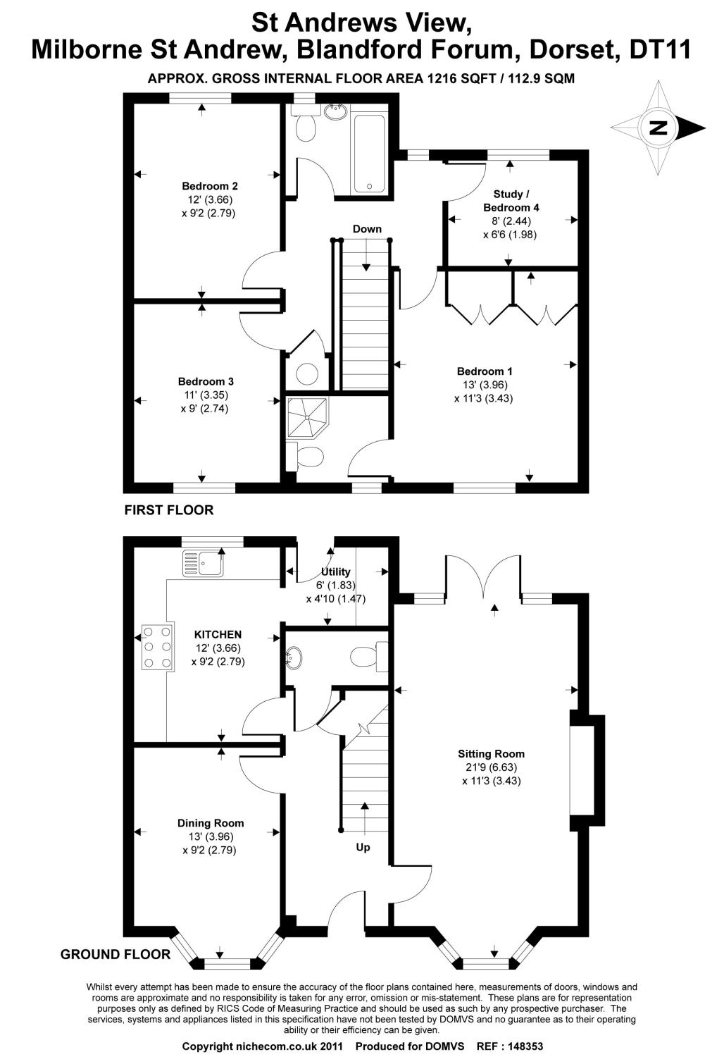 Floorplan for Milborne St. Andrew, Dorset