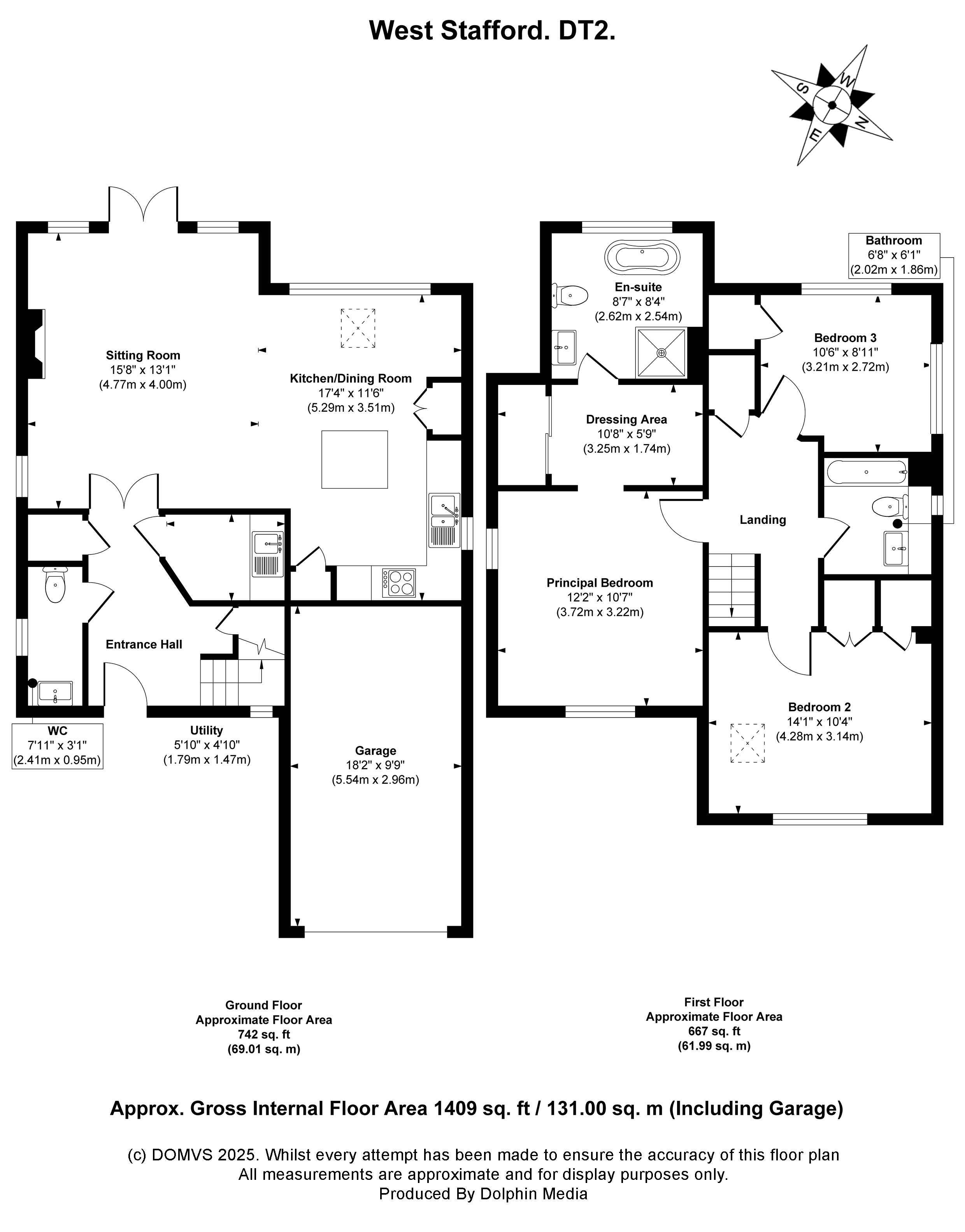 Floorplan for Off Wynd Close, West Stafford, Dorset