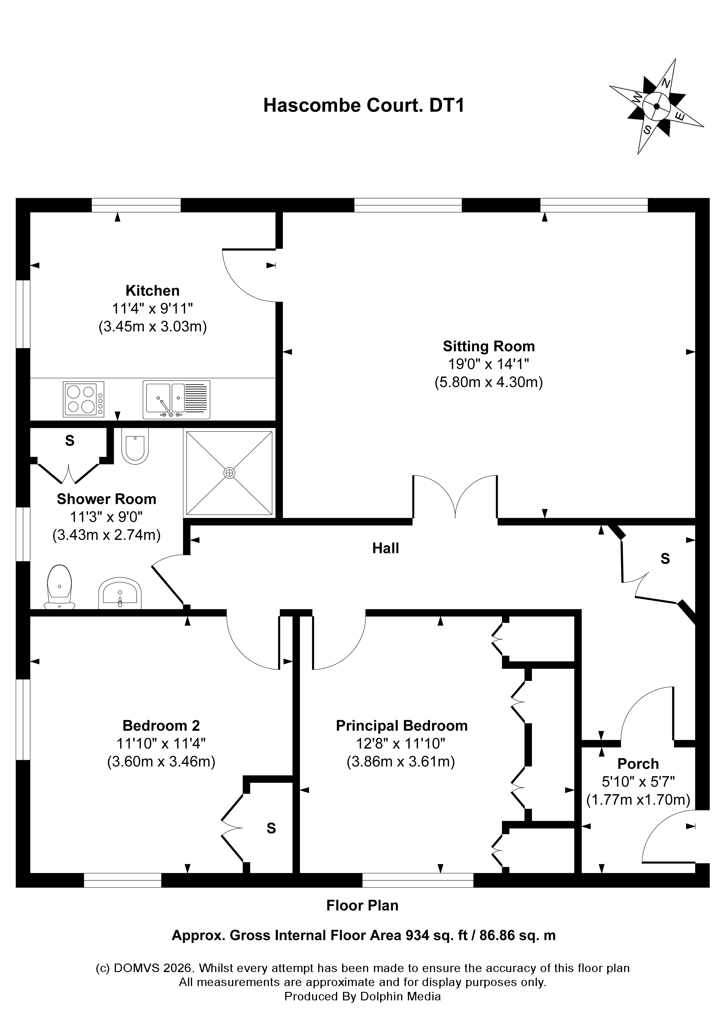 Floorplan for Dorchester, Dorset