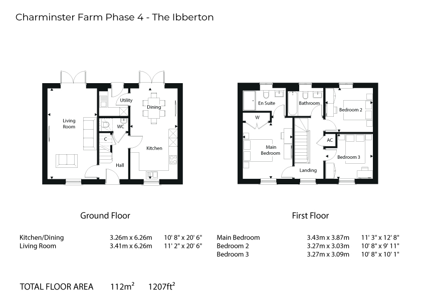 Floorplan for Charminster Farm, Nr Dorchester, Dorset