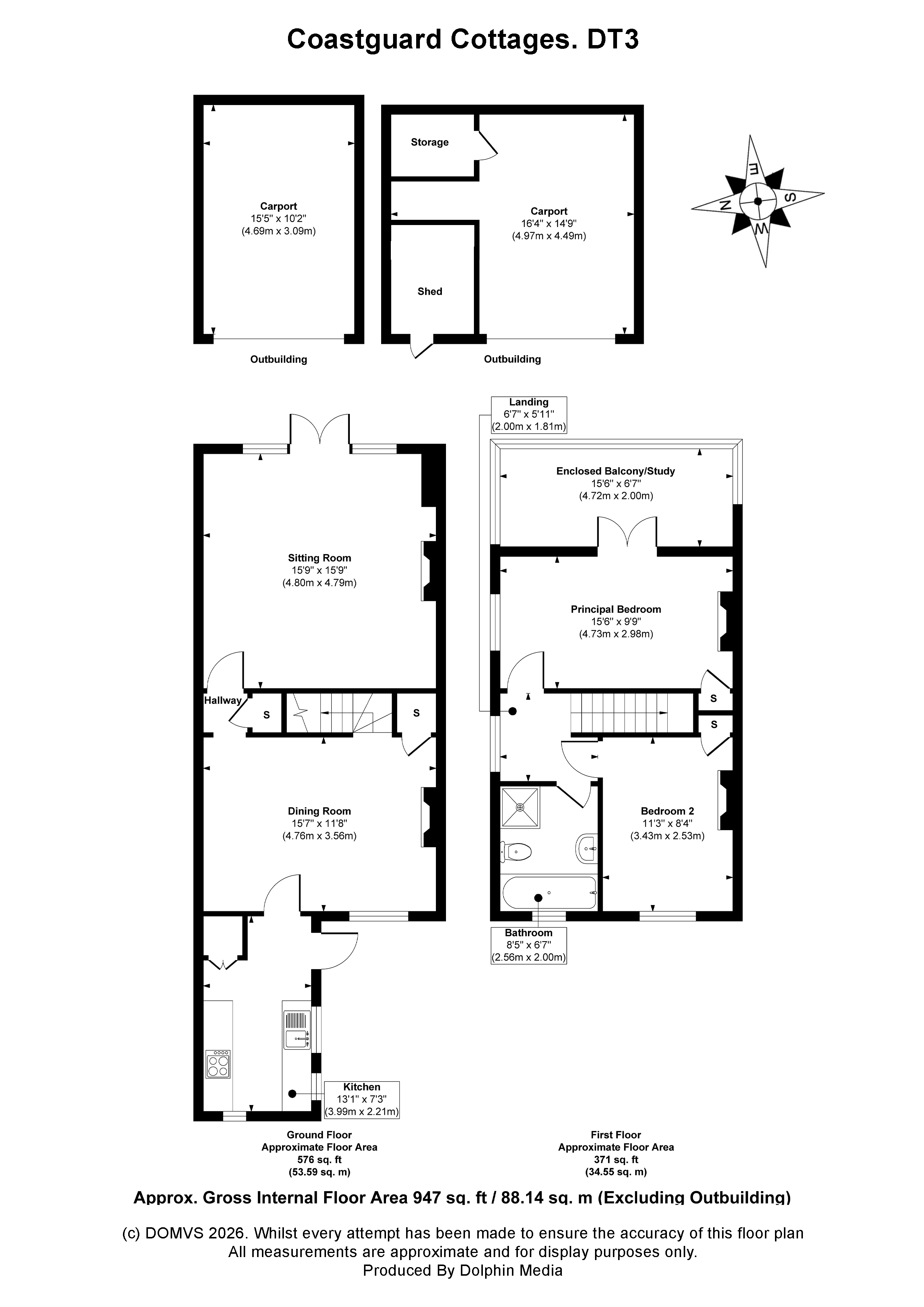 Floorplan for Osmington Mills, Weymouth, Dorset