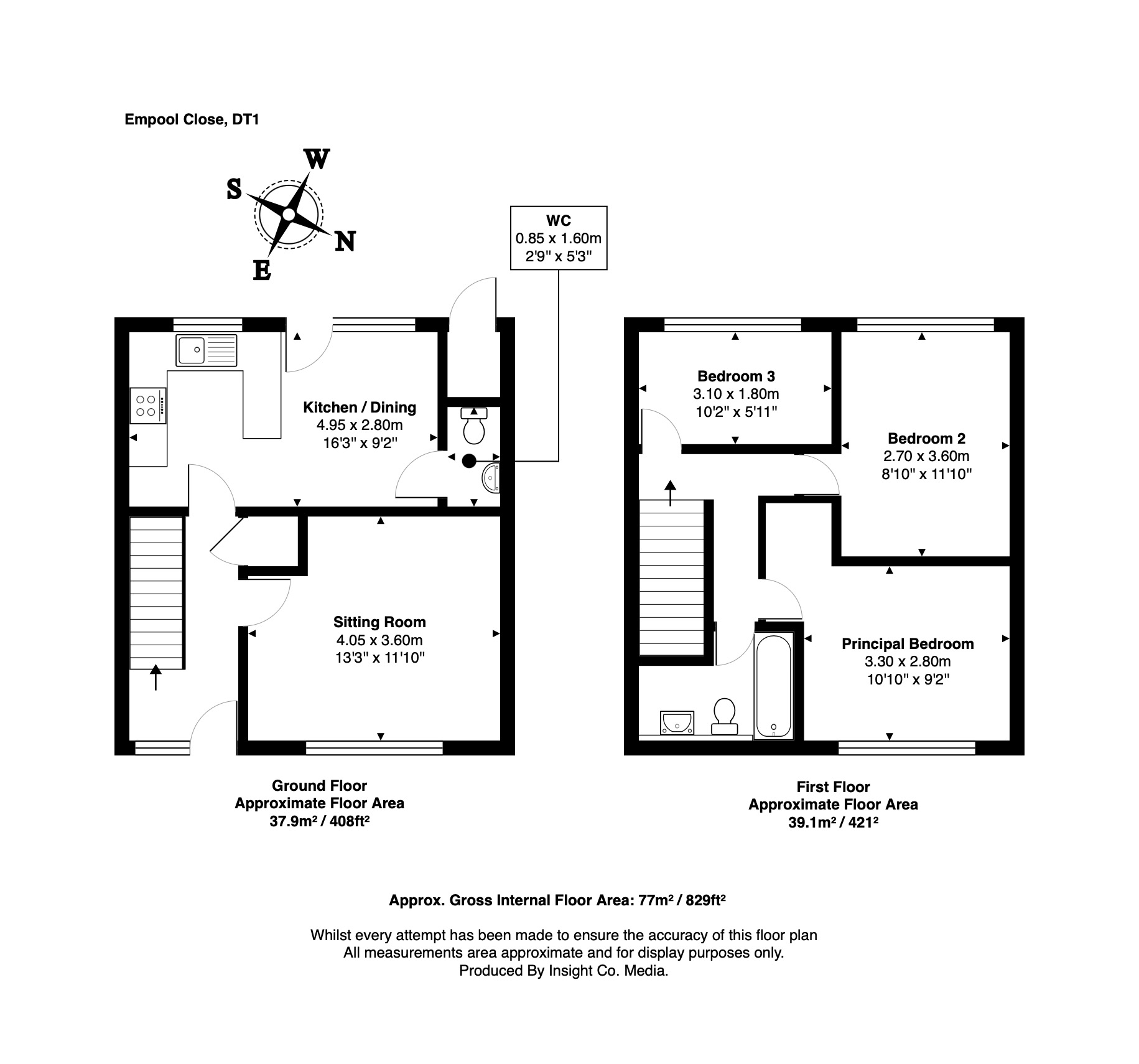 Floorplan for Crossways, Dorchester