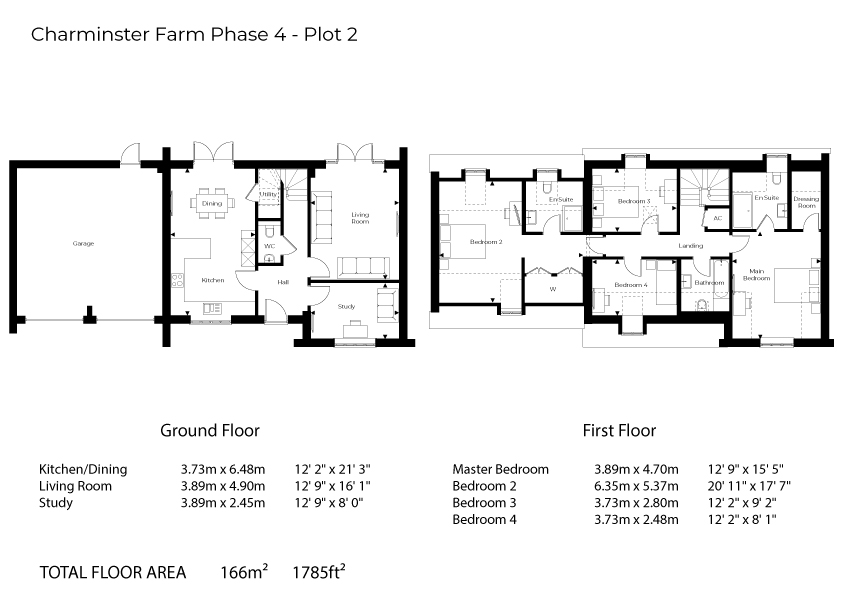 Floorplan for Sheridan Rise, Charminster, Dorchester