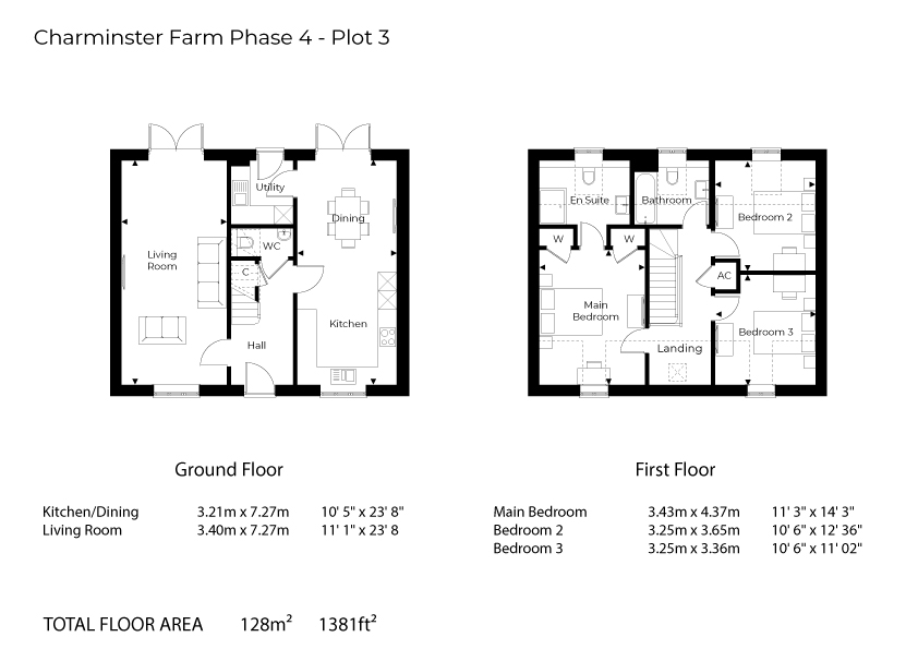 Floorplan for Sheridan Rise, Charminster, Dorchester