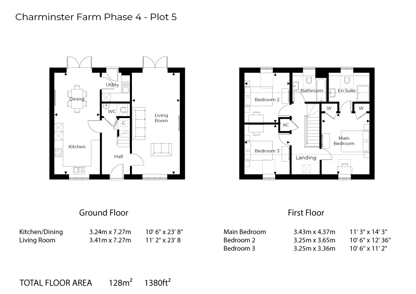 Floorplan for Charminster, Dorchester