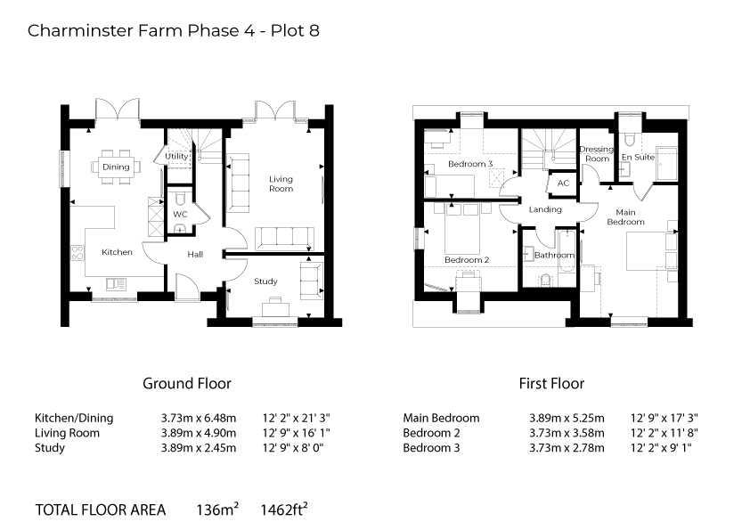 Floorplan for Charminster, Dorchester
