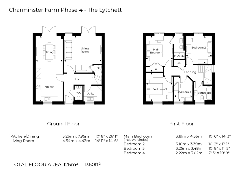 Floorplan for Charminster, Dorchester