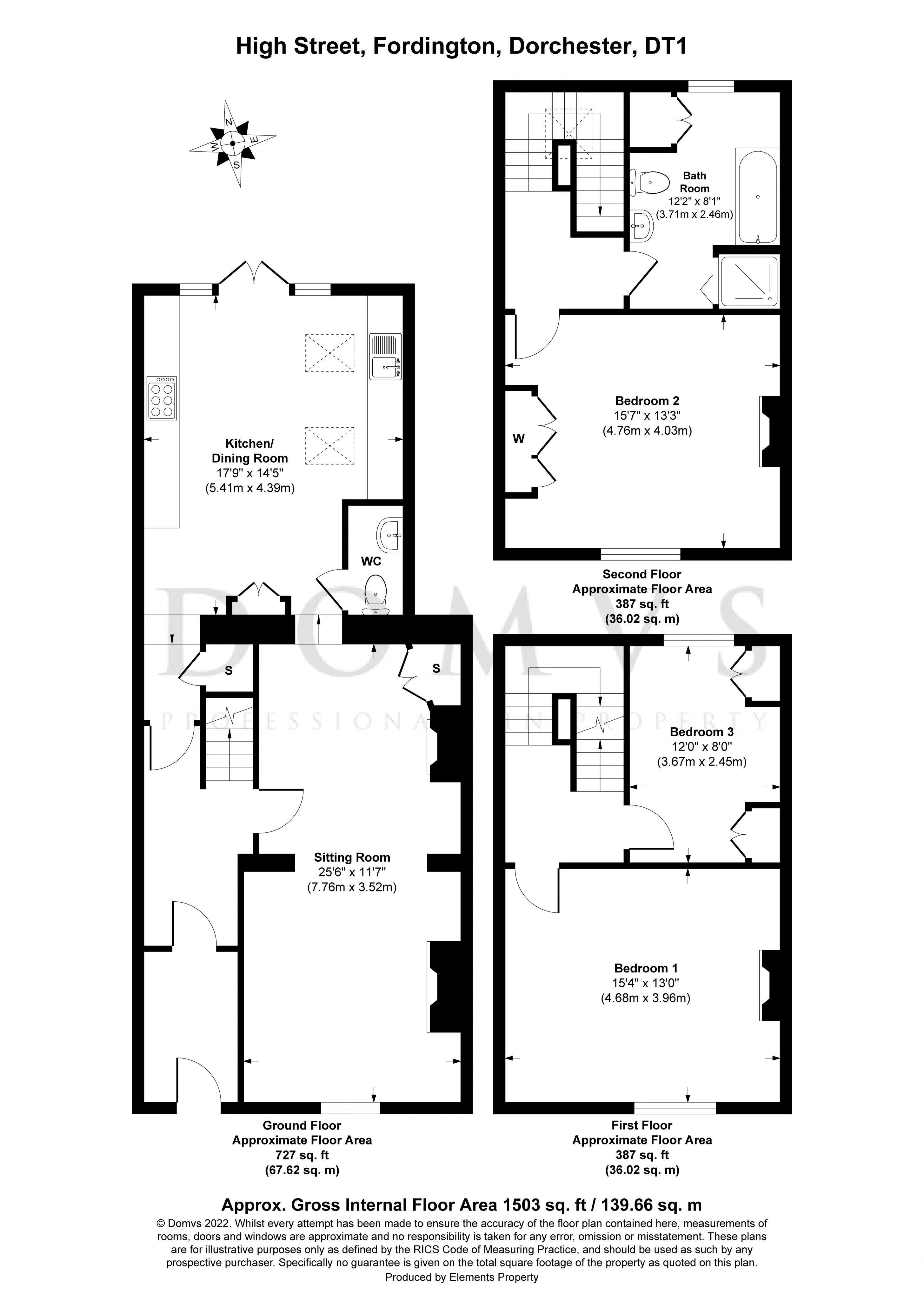 Floorplan for Fordington, Dorchester, Dorset