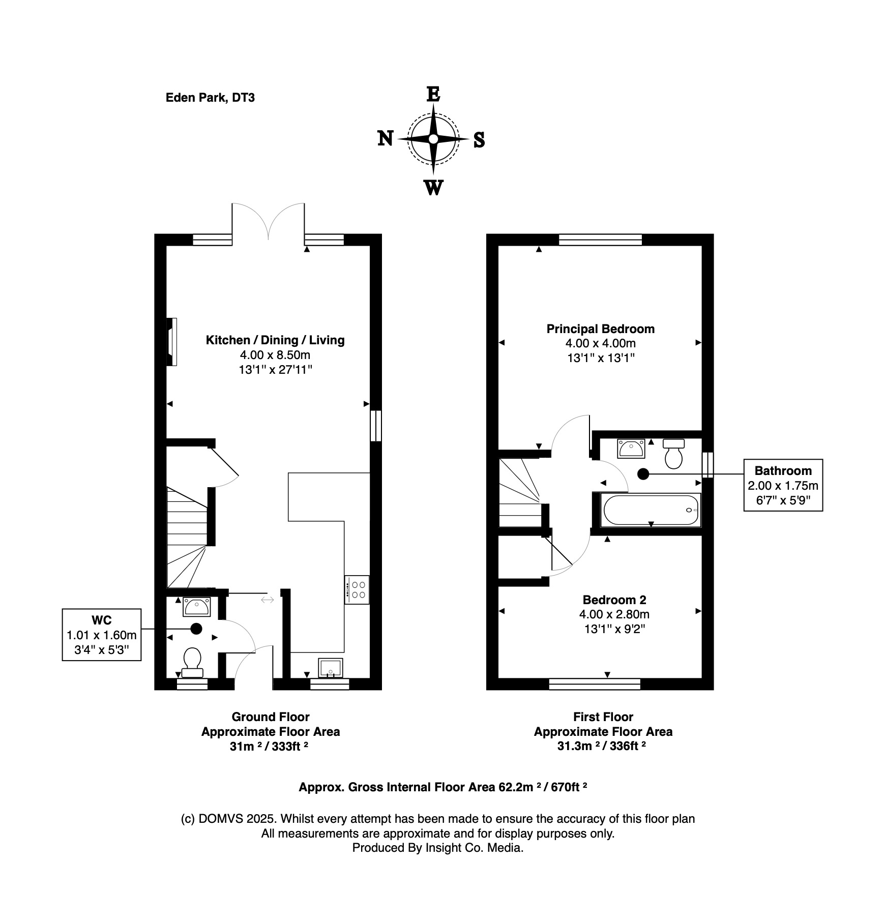 Floorplan for Mount Pleasant Avenue South, 21 Mount Pleasant Avenue South, Weymouth