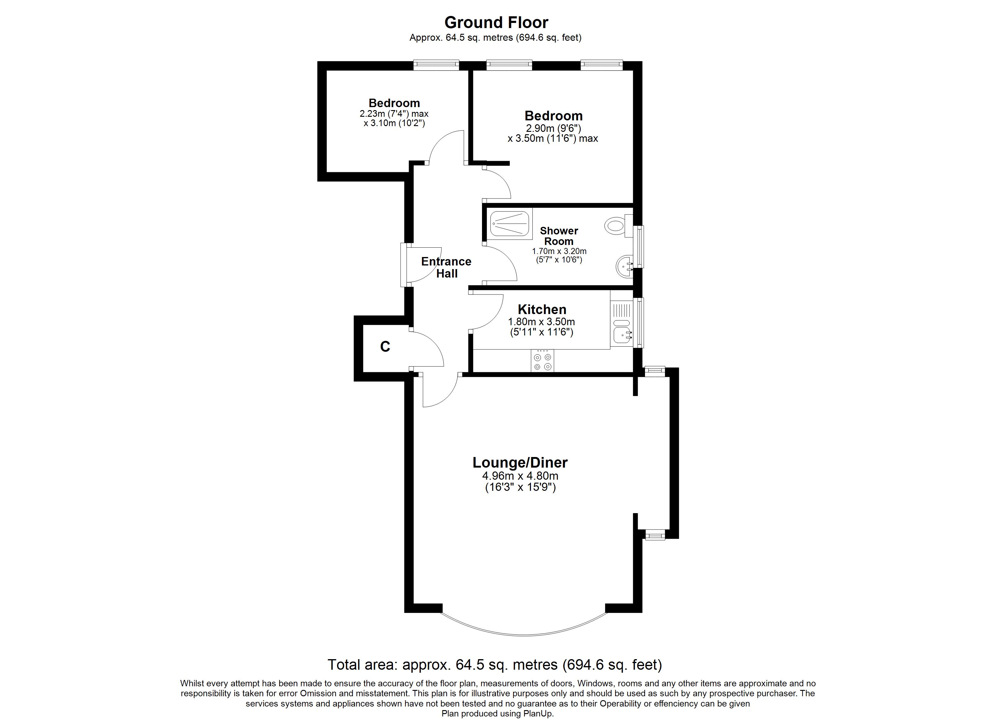 Floorplan for Weymouth, Dorset